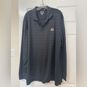 Adidas Climacool L/S Black Golf Polo Men’s Size 2XL Carlton Woods Logo TX READ